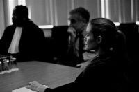 La actriz, conocida por ser una gran activista social, estuvo como observadora del juicio